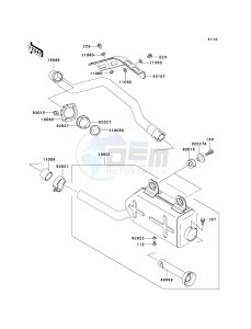 KLF 250 A [BAYOU 250] (A6F-A9F) A9F drawing MUFFLER-- S- -