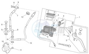 Griso S.E. 1200 8V drawing Clutch control complete