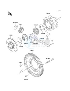 MULE 3010 DIESEL 4x4 KAF950B7F EU drawing Differential