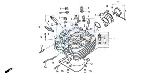 TRX400EX SPORTRAX 400 EX drawing CYLINDER HEAD