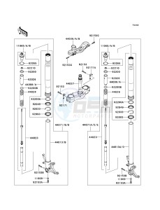 ZX 1000 D [NINJA ZX-10R] (D6F-D7FA) D7FA drawing FRONT FORK