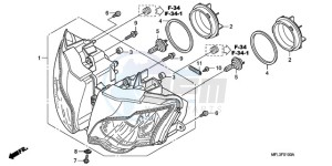 CBR1000RA9 UK - (E / ABS MKH MME) drawing HEADLIGHT