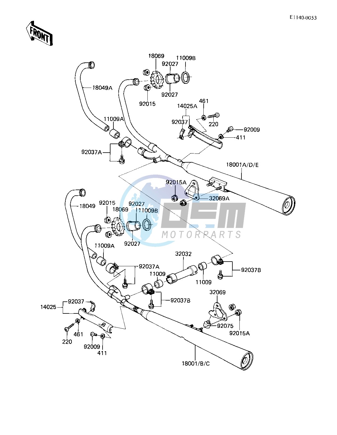 MUFFLERS -- 81 -82 KZ750-E2_E3- -