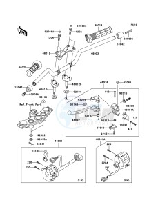 Z750S ZR750-K1H FR GB XX (EU ME A(FRICA) drawing Handlebar