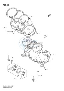 DL650 (E2) V-Strom drawing SPEEDOMETER (DL650UEL1 E19)