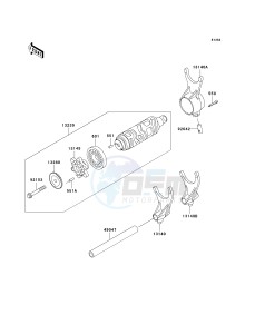 VN 1600 B [VULCAN 1600 MEAN STREAK] (B6F-B8FA) B7FA drawing GEAR CHANGE DRUM_SHIFT FORK-- S- -