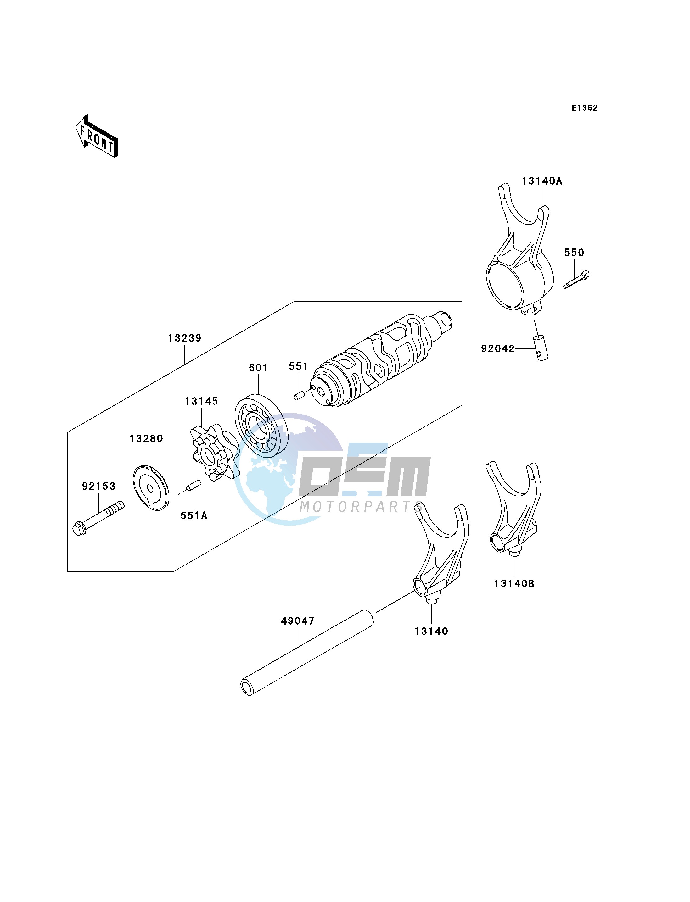 GEAR CHANGE DRUM_SHIFT FORK-- S- -