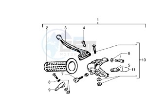 Ciao 50 drawing Rear brake lever holder