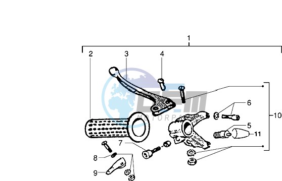 Rear brake lever holder