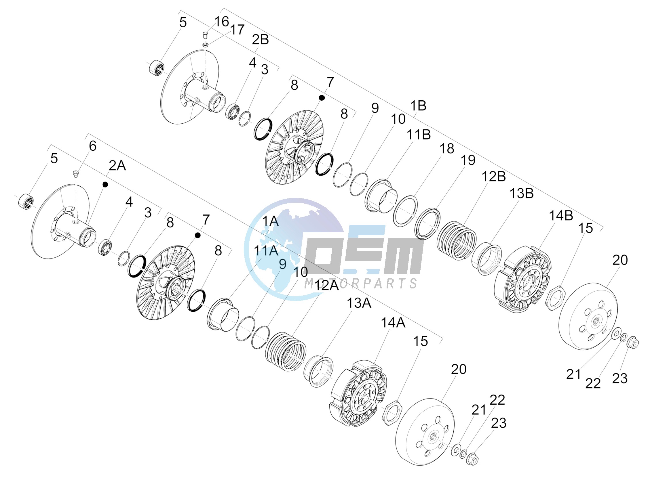 Driven pulley