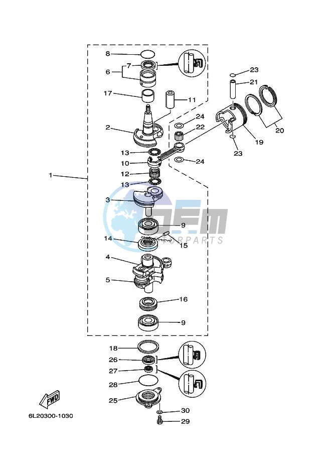 CRANKSHAFT--PISTON