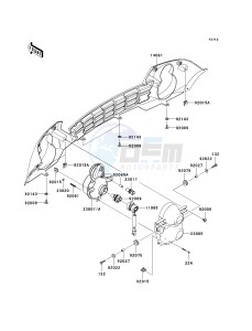 KAF 400 A [MULE 610 4X4] (A6F-AF) A6F drawing HEADLIGHT-- S- -