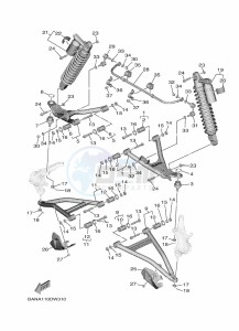 YXE850EN YXE85WPAM (BANF) drawing FRONT SUSPENSION & WHEEL