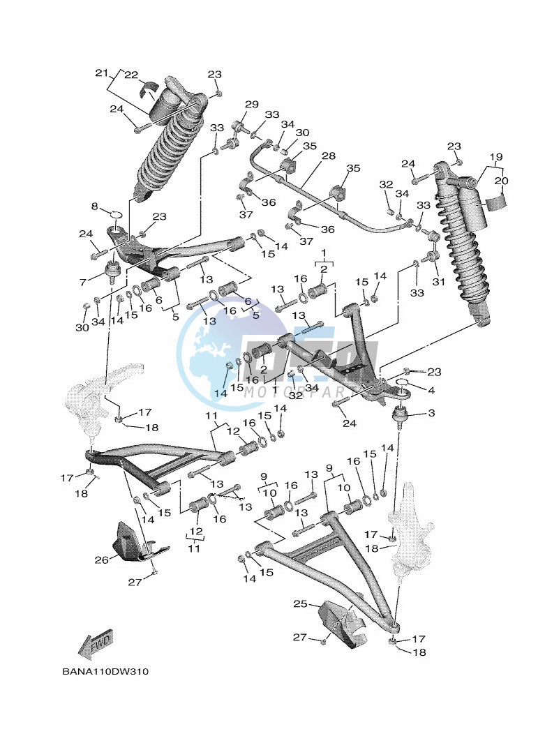 FRONT SUSPENSION & WHEEL