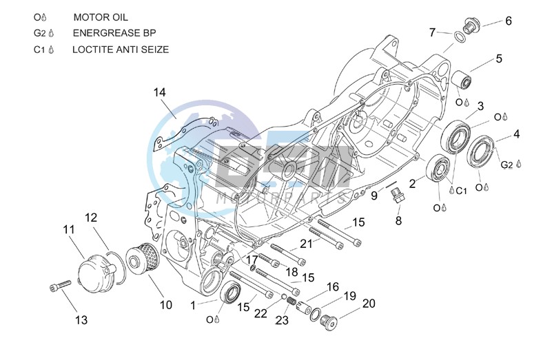 Central semi - crankcase