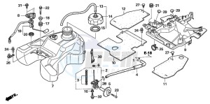 TRX500TM drawing FUEL TANK