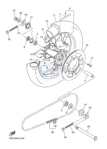 WR450F (1DX1 1DX2) drawing REAR WHEEL