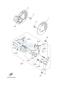 YFM350A YFM35GTXH GRIZZLY 350 2WD (B149) drawing FRONT BRAKE CALIPER