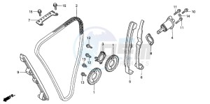 CB1300S CB1300SUPERBOLD'OR drawing CAM CHAIN/TENSIONER