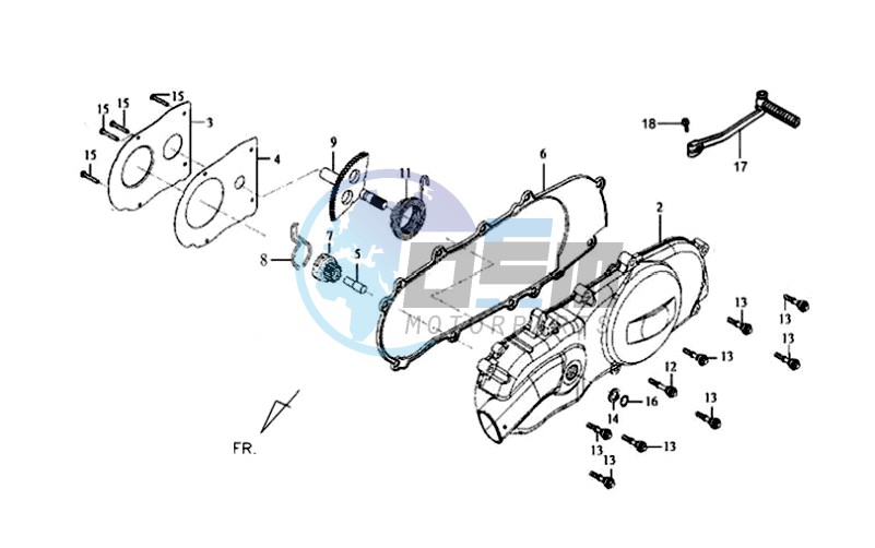 CRANKCASE COVER LEFT