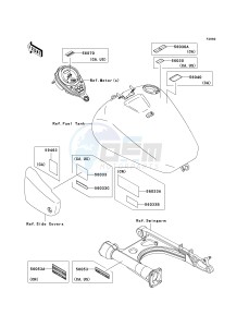 VN 1500 T [VULCAN 1500 CLASSIC] (6F) T6F drawing LABELS