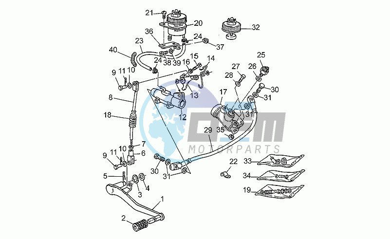 Rear master cylinder