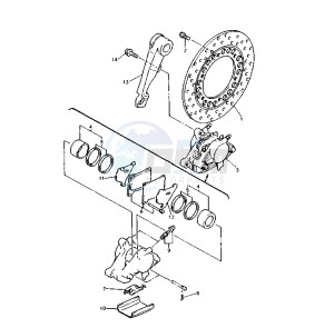 YZF R 750 drawing REAR BRAKE CALIPER