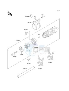 ER 500 C [ER5] (C1-C2) [ER5] drawing GEAR CHANGE DRUM_SHIFT FORK-- S- -