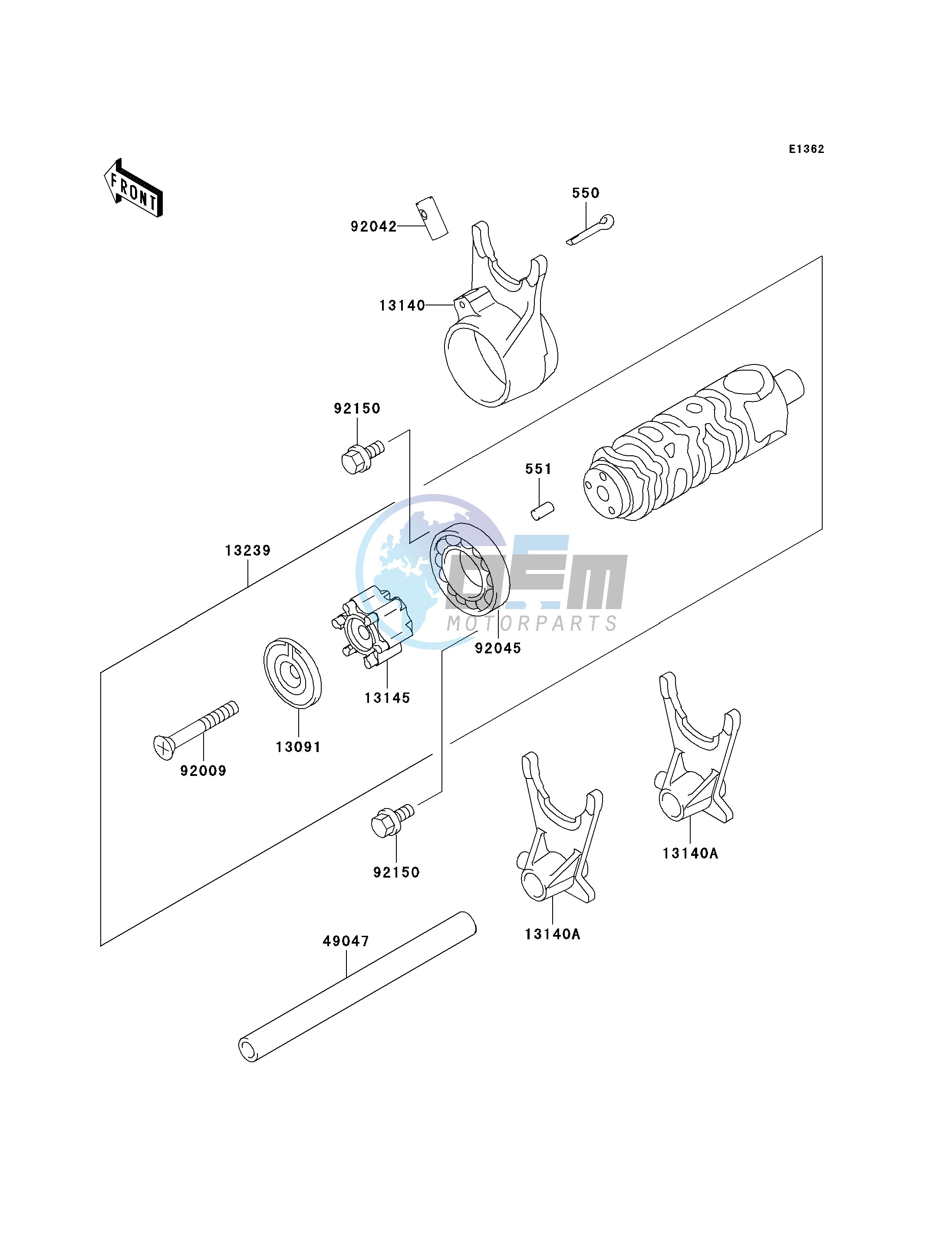 GEAR CHANGE DRUM_SHIFT FORK-- S- -