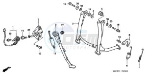 VFR800A9 France - (F / ABS CMF MME TWO) drawing STAND