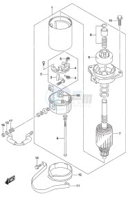 DF 25A drawing Starting Motor Non-Remote Control