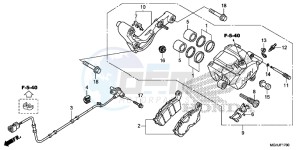 VFR1200X Europe Direct - (ED) drawing REAR BRAKE CALIPER