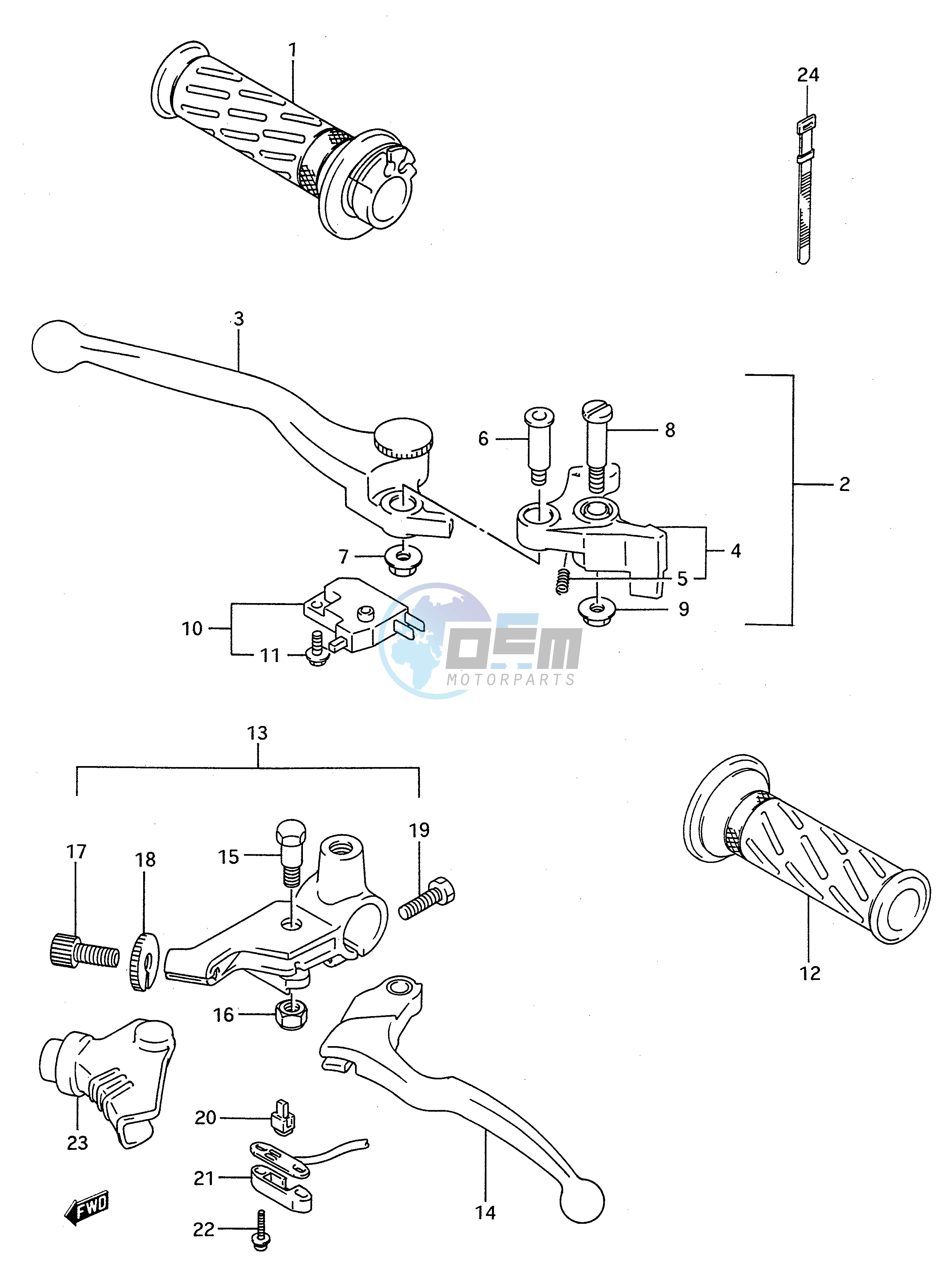 HANDLE LEVER (MODEL L M N P R S T)