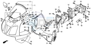 VTR1000SP VTR1000SP-1 drawing UPPER COWL