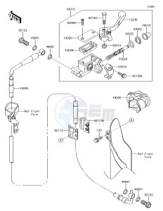 KX85-II KX85DJF EU drawing Front Master Cylinder