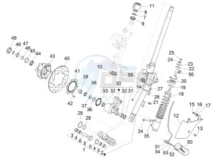 GTS 125 E4 ABS 4T SUPER (EMEA) drawing Fork/steering tube - Steering bearing unit