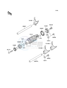 VERSYS KLE650B8F GB XX (EU ME A(FRICA) drawing Gear Change Drum/Shift Fork(s)