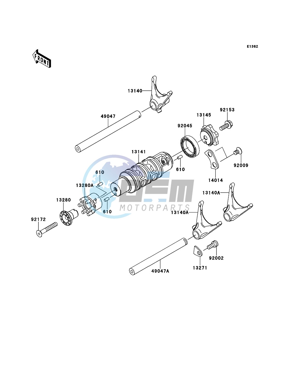 Gear Change Drum/Shift Fork(s)