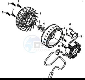 SYMPHONY SR 125 (AZ12W4-EU) (L7-M0) drawing AC GEN. ASSY