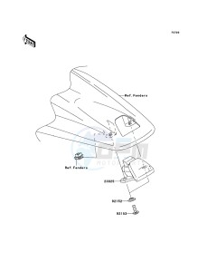 KLX450R KLX450ACF EU drawing Taillight(s)