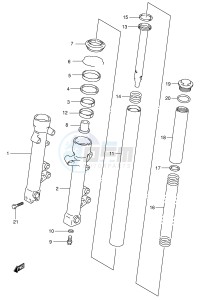 SV650S (E2) drawing FRONT FORK DAMPER (MODEL X Y)