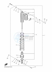 YZ450F (B2W6) drawing REAR SUSPENSION