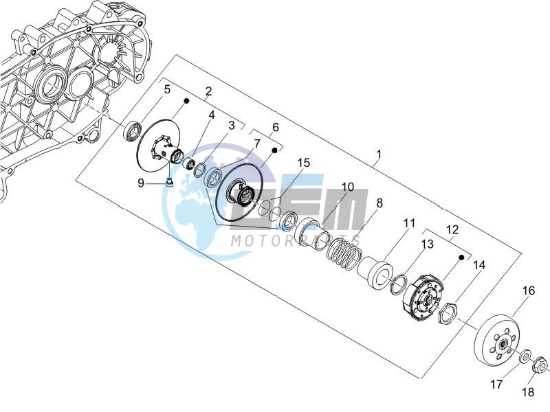 Driven pulley