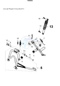 TWEET 50 VA drawing REAR SHOCK AND STAND