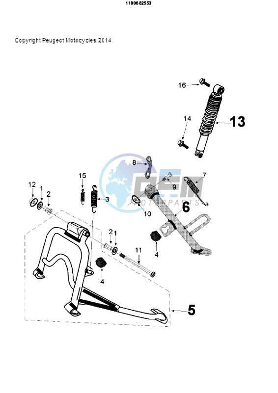 REAR SHOCK AND STAND