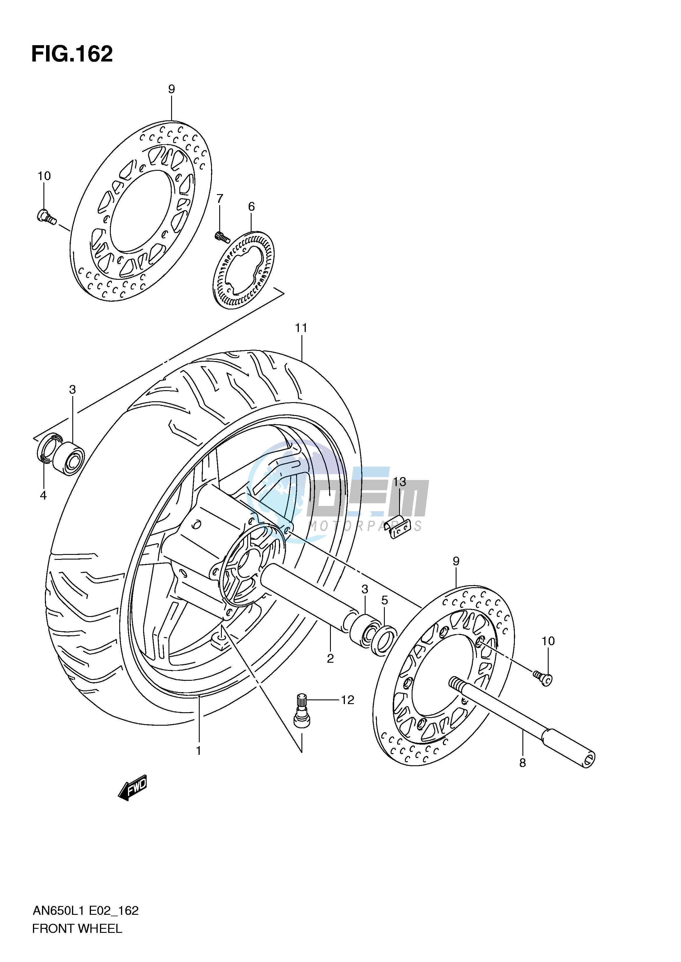 FRONT WHEEL (AN650AL1 E2)