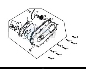 ORBIT II 50 (45 KM/H) (AE05W8-EU) (L8-M0) drawing L. CRANK CASE COVER