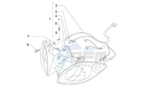 X9 500 Evolution 2006-2007 drawing Head lamp - Turn signal lamps