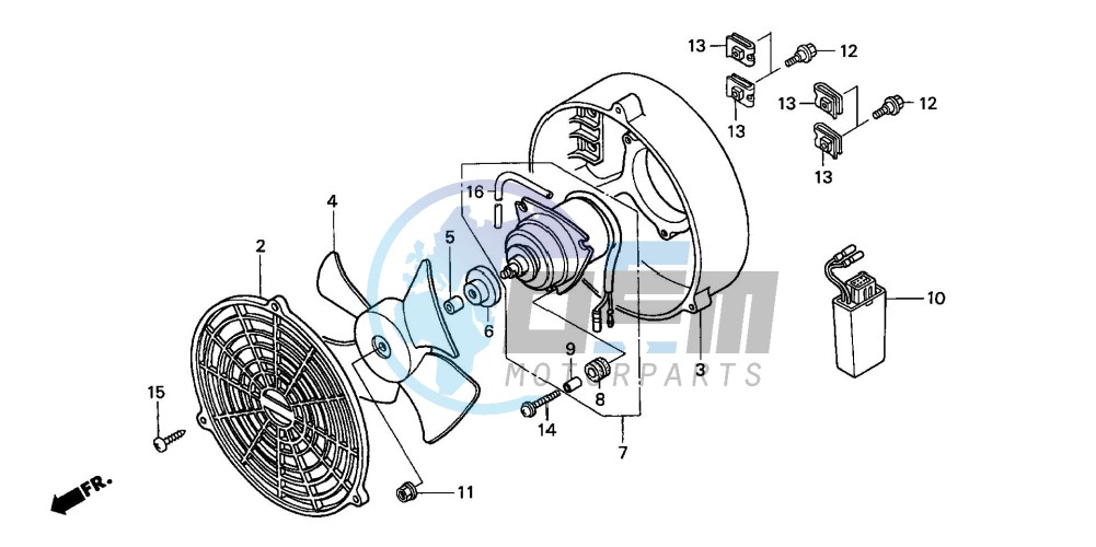 COOLING FAN KIT (TRX350TM-A,2A)