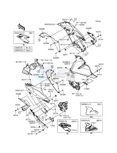 NINJA 250SL ABS BX250BGF XX (EU ME A(FRICA) drawing Cowling Lowers